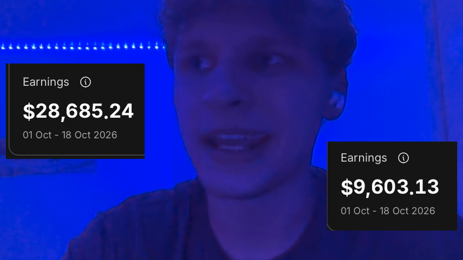 Mike's latest video with his two October earnings screenshots